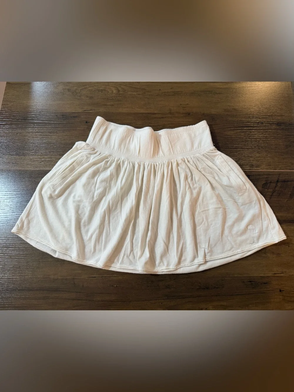 Abercrombie & Fitch Ivory Pocket Mini Skirt XS Soft Stretch Cottagecore boho